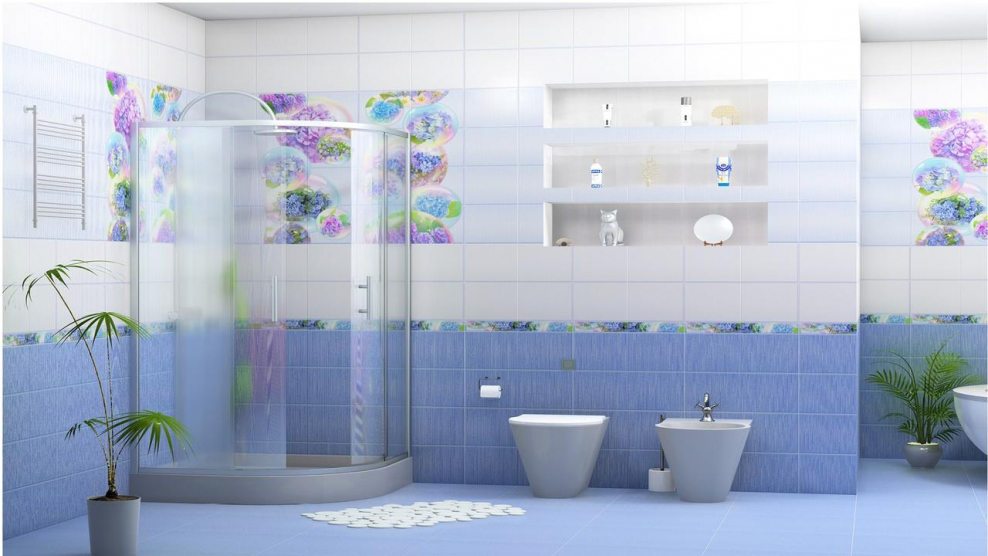 Панель ПВХ unique Алеста голубая