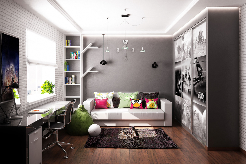Комната для мальчика подростка в современном стиле