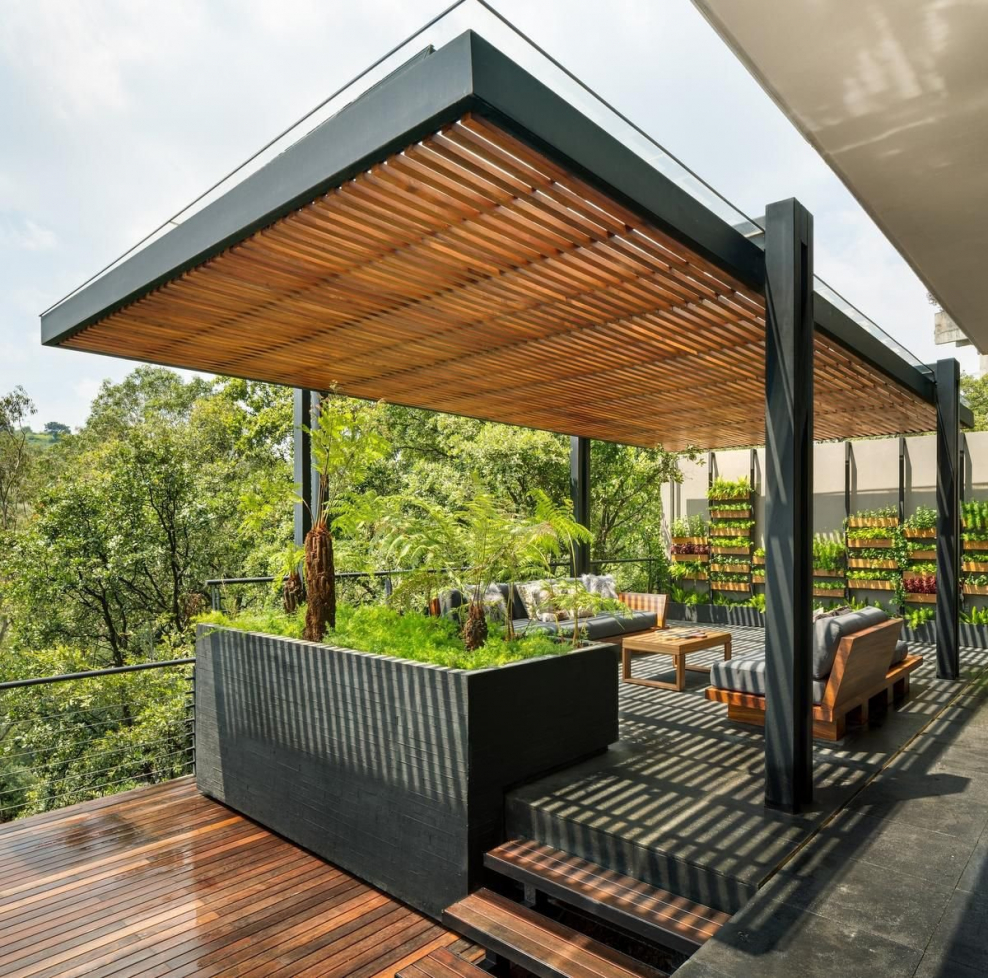 Пергола в стиле Модерн