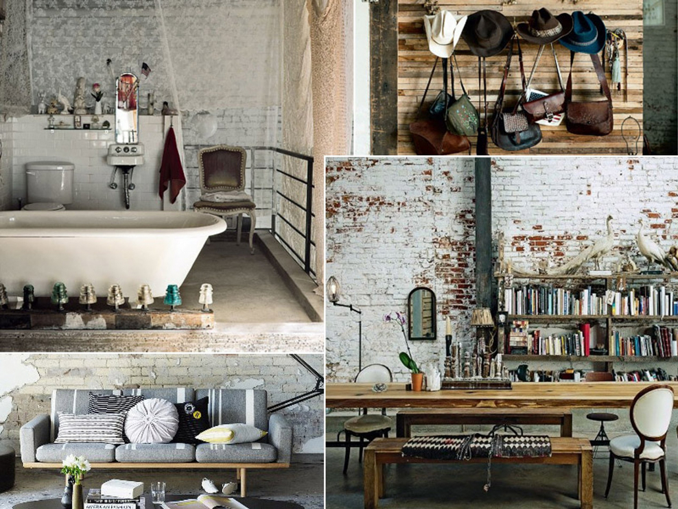 Мудборд стиль гранж в интерьере