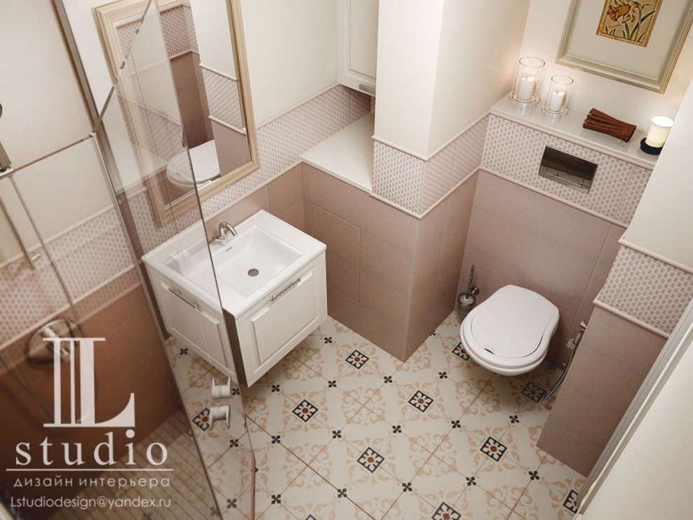 Совмещенный санузел со стиральной машиной