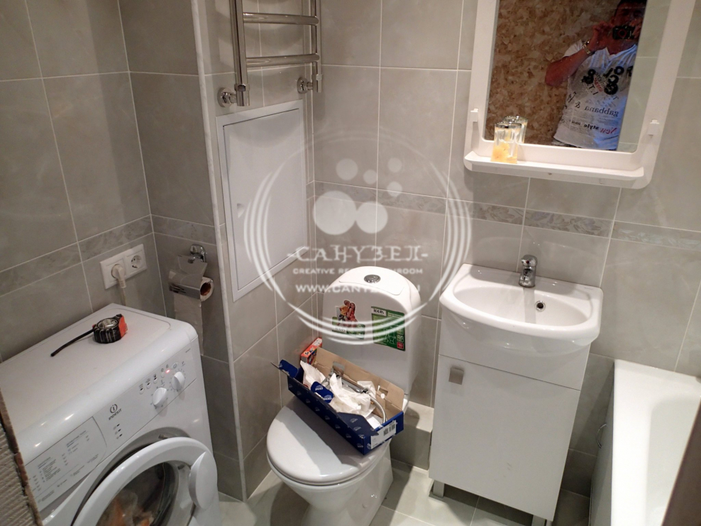 Совмещение ванны и туалета в кирпичном доме