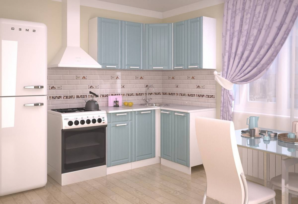 Кухонный гарнитур "Прованс" Роял Вуд голубой