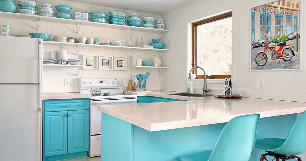 Кухонный гарнитур "Прованс" Роял Вуд голубой