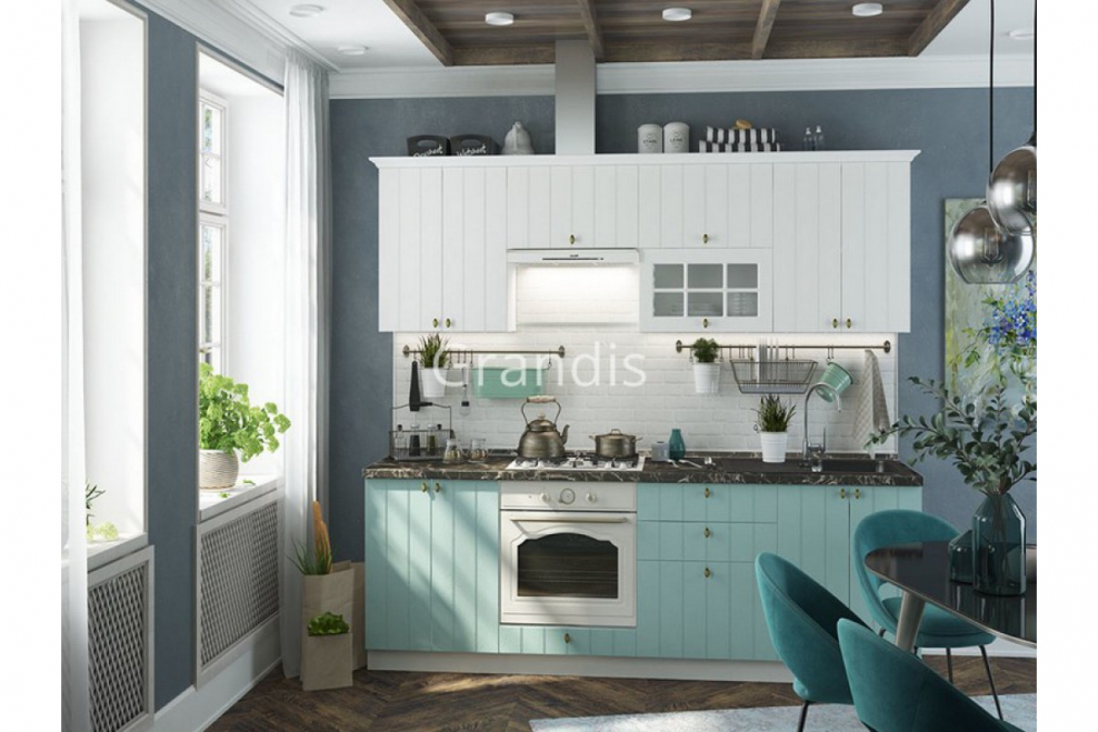 Кухня Изабелла зеленый ясень СТОЛЛАЙН