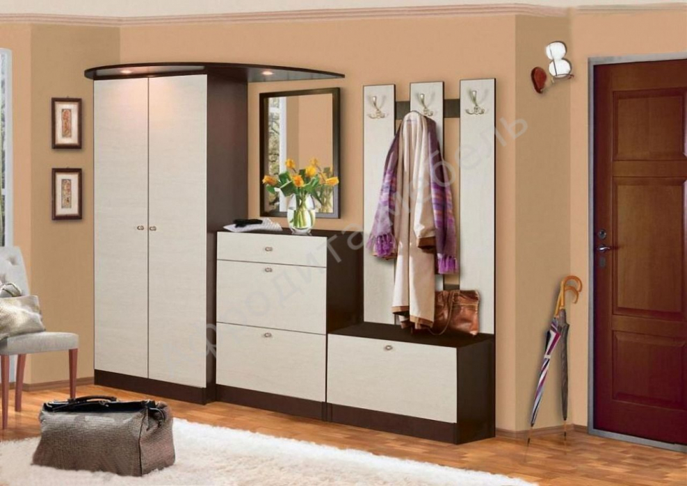 Прихожая Альба с тумбой и вешалкой