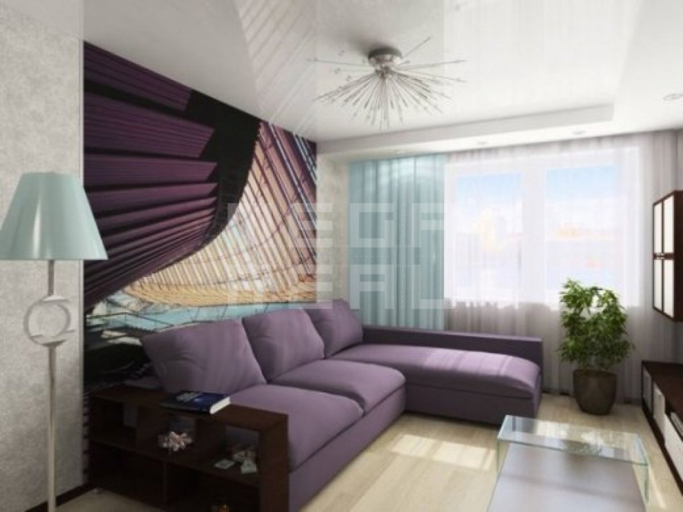 Спальня-гостиная с перегородкой