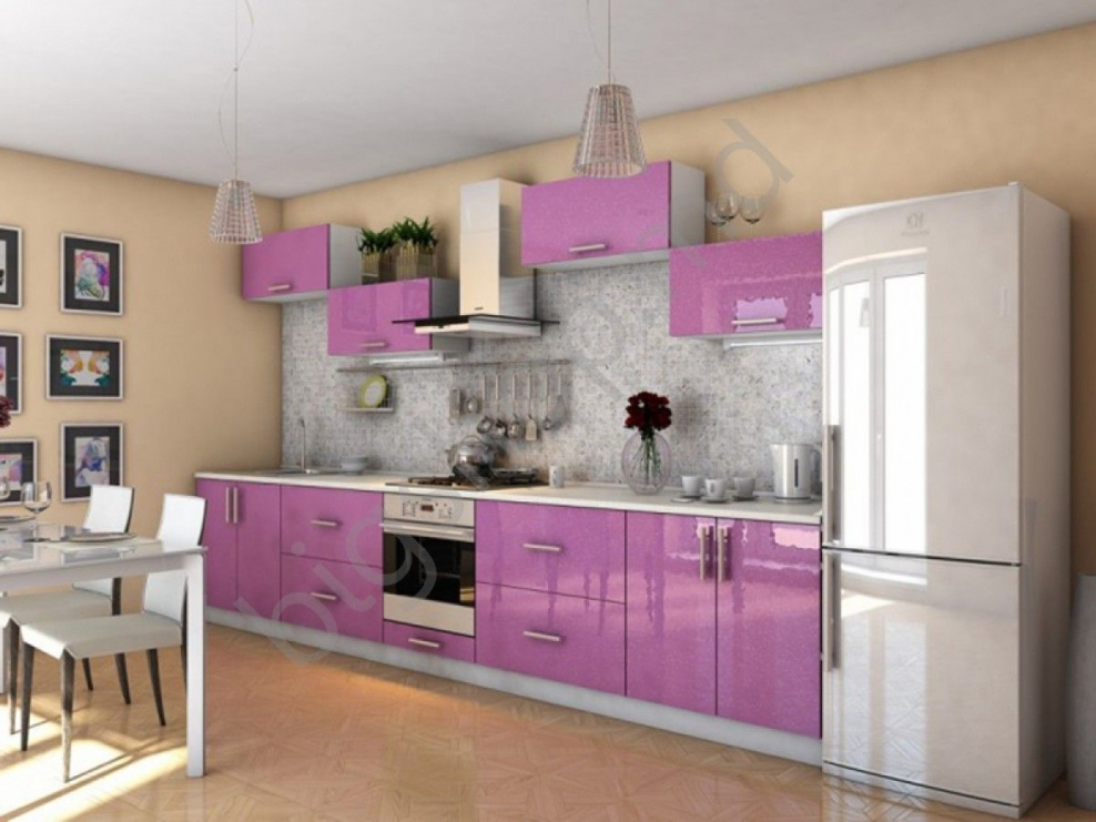 Стендмебель кухня Линда фиолетовый металлик