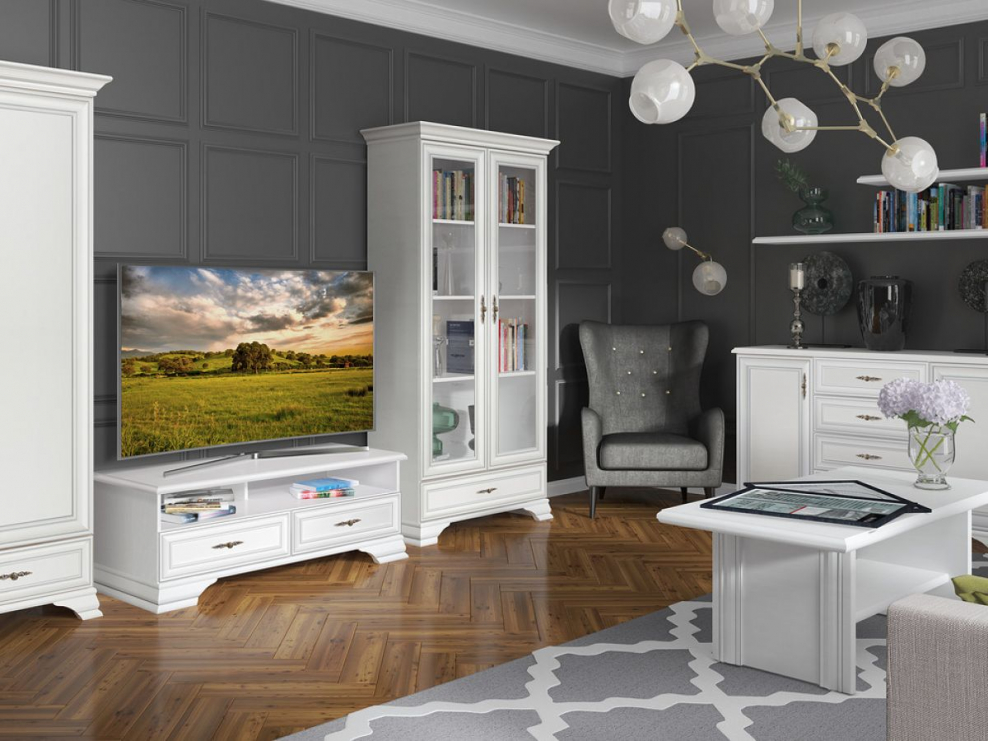 Шкаф с витриной Тиффани 2v2s