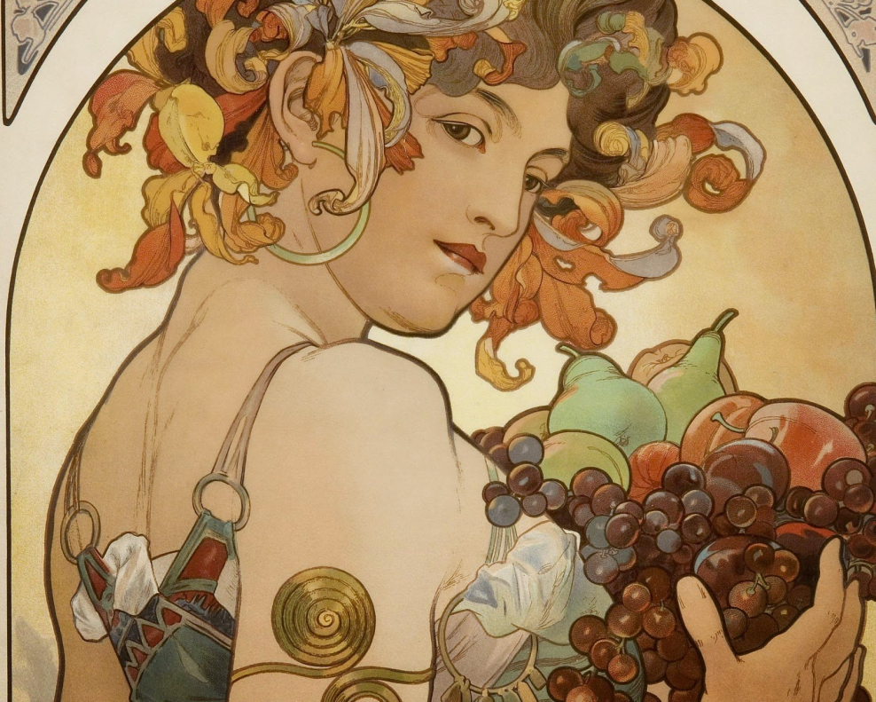 Альфонс Муха фрукты 1897