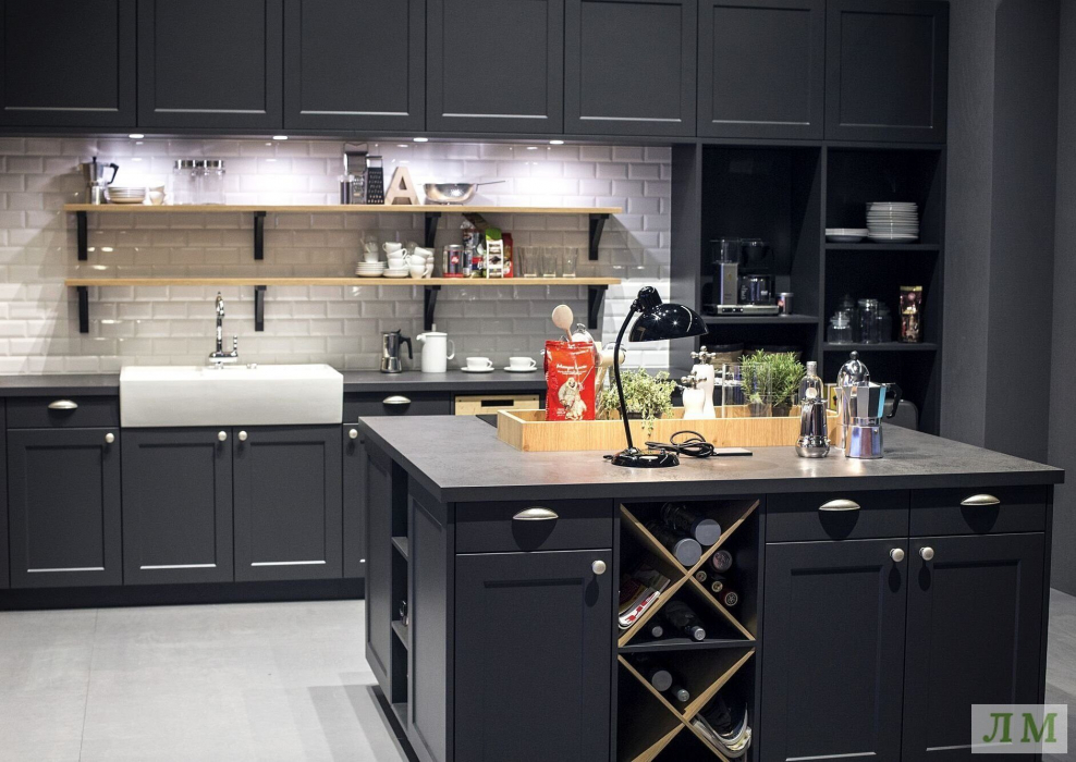 Серые кухни