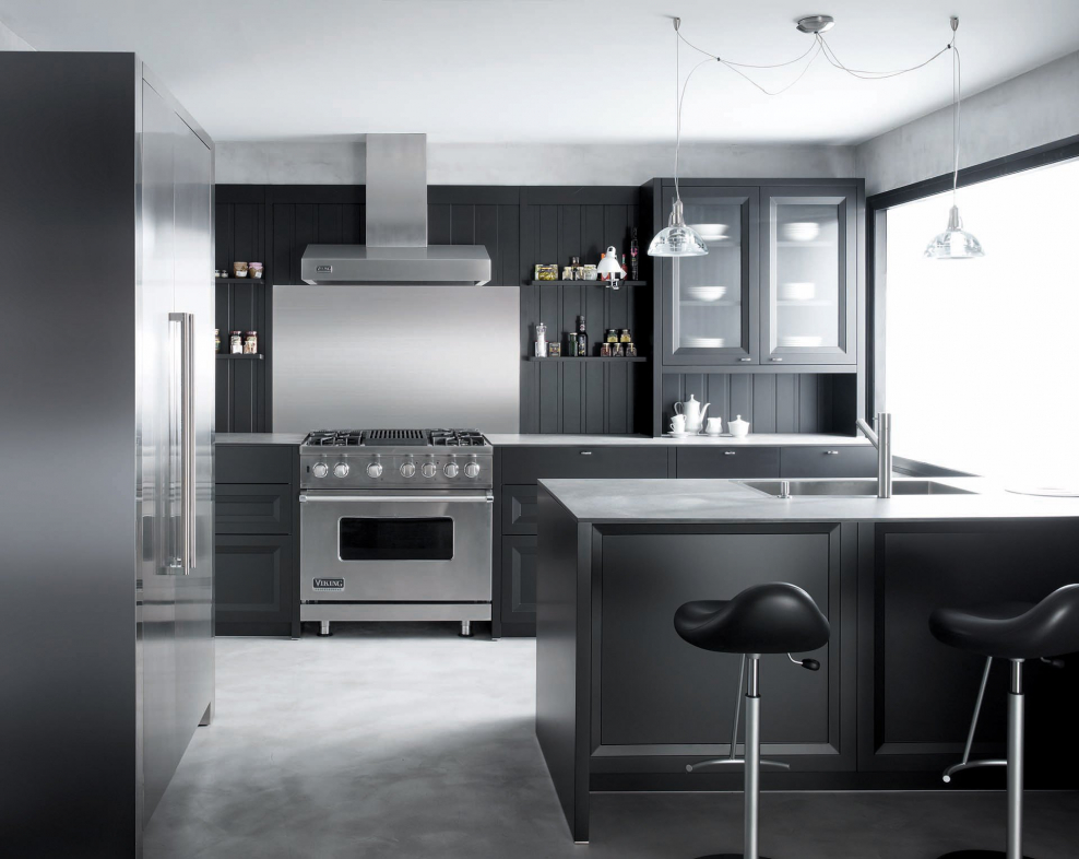 Кухня в сером стиле