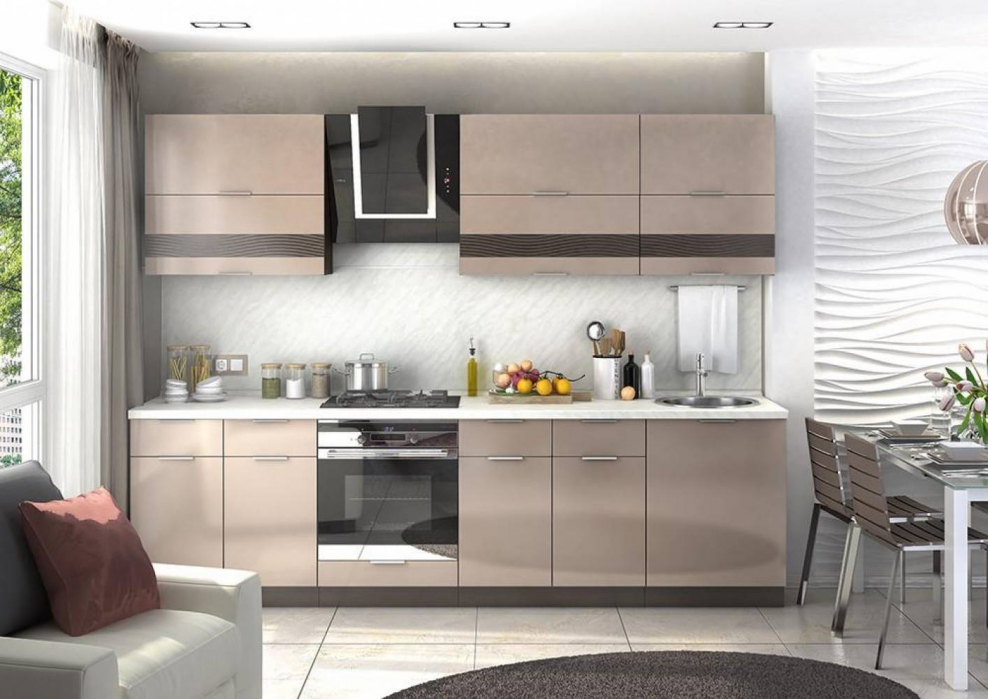 Кухня Терра Глосс капучино