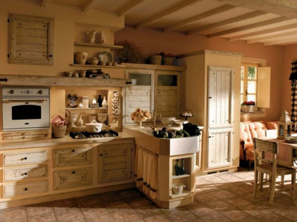 Декор кухни в деревенском стиле