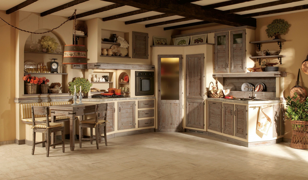 Кухня в прованском стиле в доме