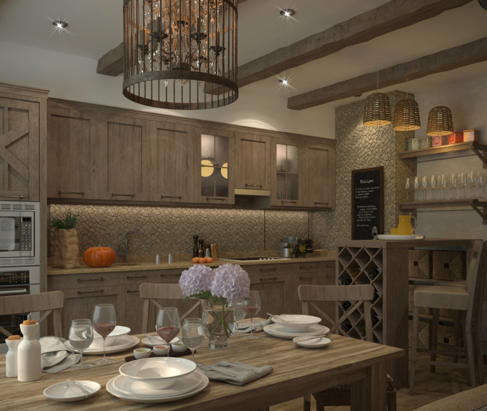 Кухни в стиле Кантри