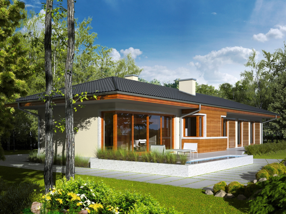 Одноэтажный гостевой домик