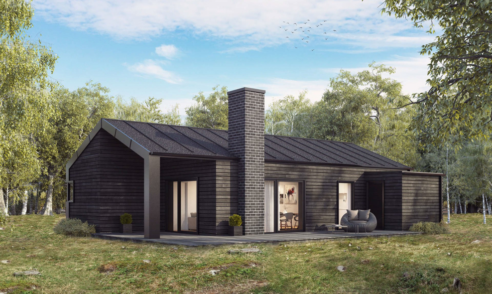 Сруб в стиле барнхаус