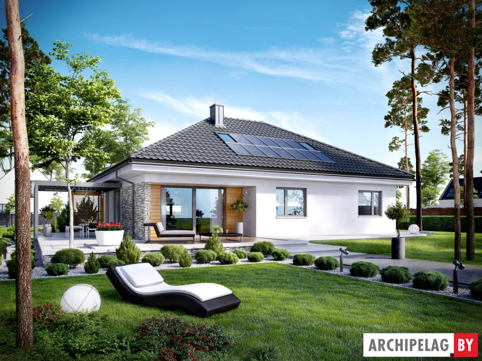 Современный одноэтажный дом