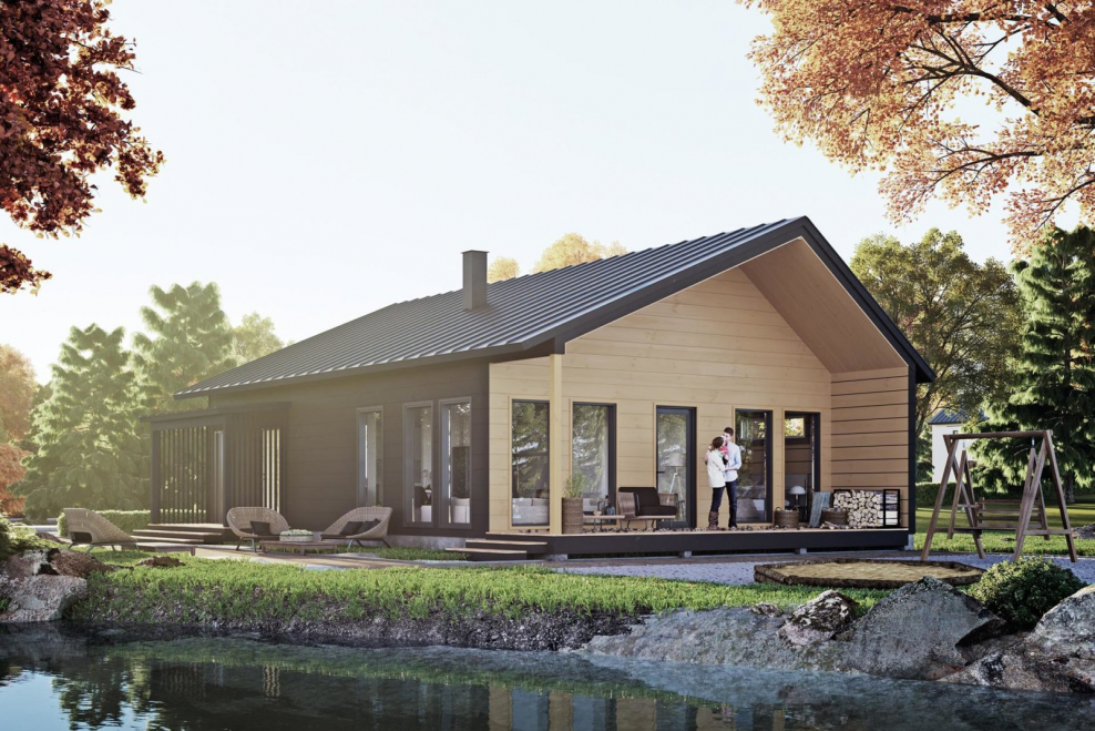 Одноэтажный финский дом