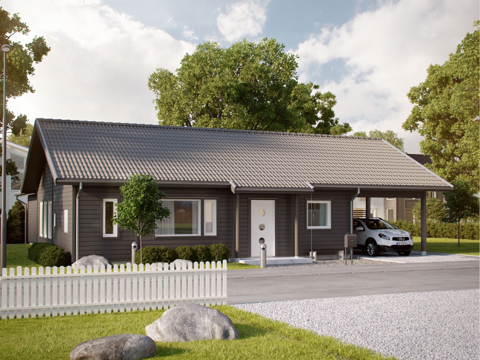 Дом в скандинавском стиле одноэтажный