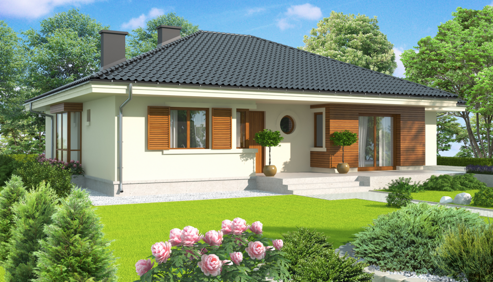 Одноэтажный дом 10 на 10 в скандинавском стиле