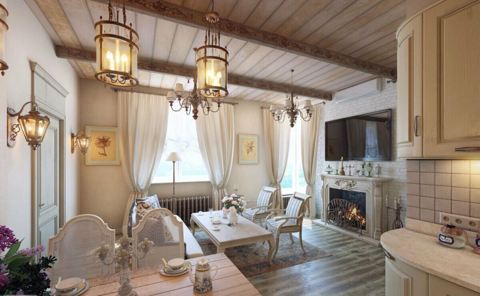 Интерьер в стиле Прованс в загородном доме