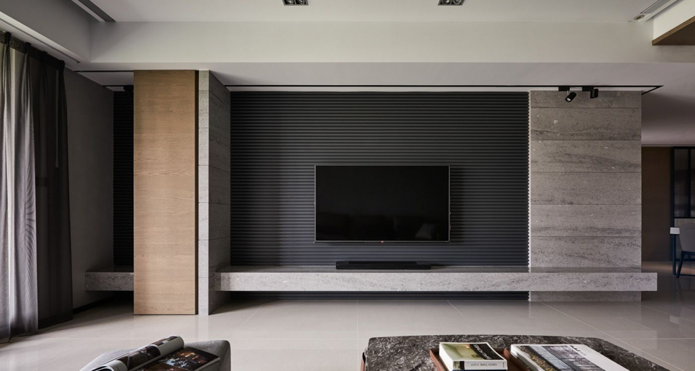 Зона телевизора в стиле лофт