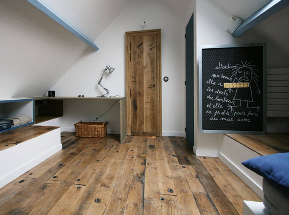 Деревянный пол в стиле лофт