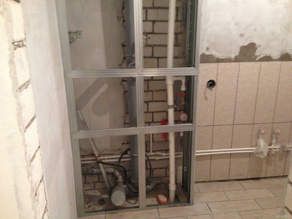 Гипсокартонный короб для труб