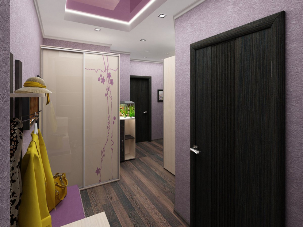 Прихожая в пудровых тонах