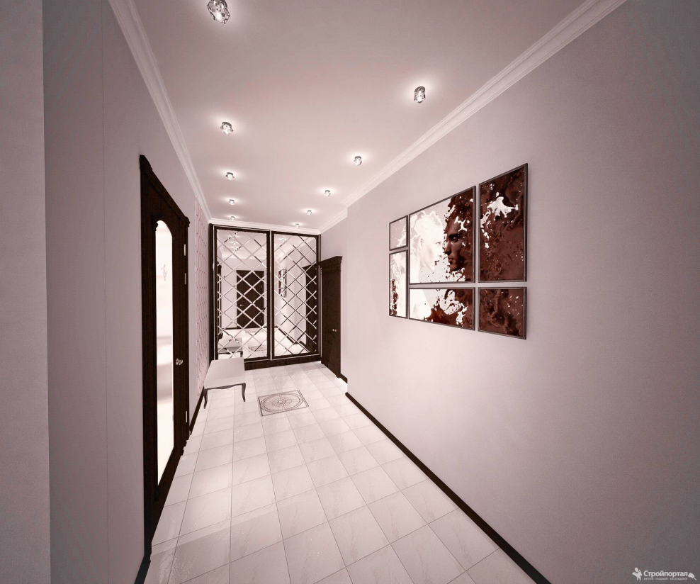 Прихожая в лиловых тонах