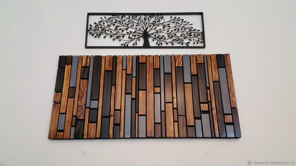 Панно из реек на стену