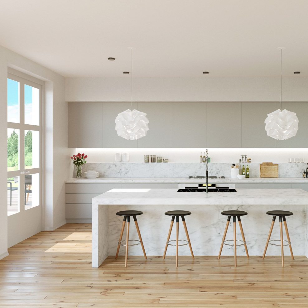 Белая кухня в интерьере