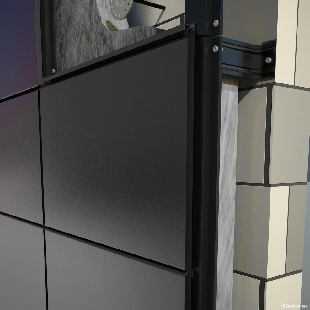 Металлические фасадные кассеты RAL 9003