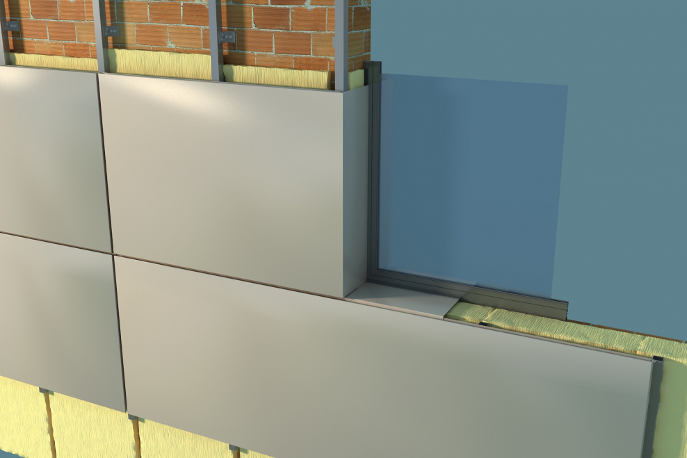 Вентилируемый фасад алюминий (типа алюкобонд  комплект)