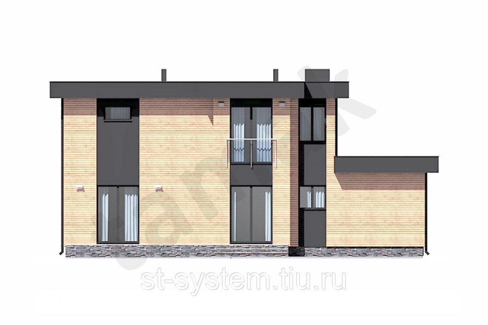 Дом с плоской крышей