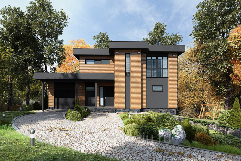 Дом z-63 с плоской крышей