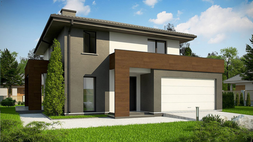 Z500 проекты двухэтажных домов с гаражом