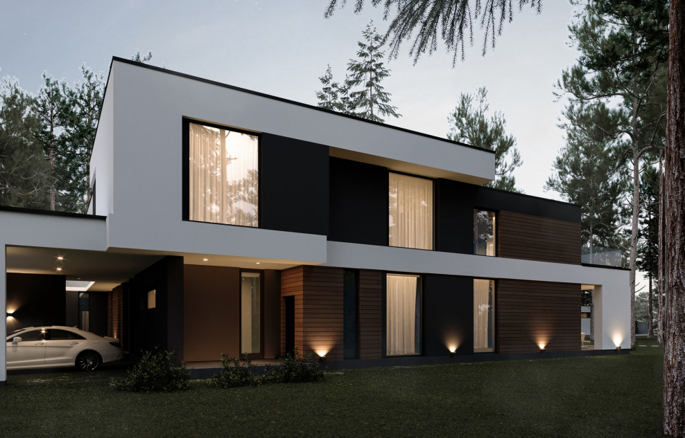 Проект флетхауса с плоской кровлей