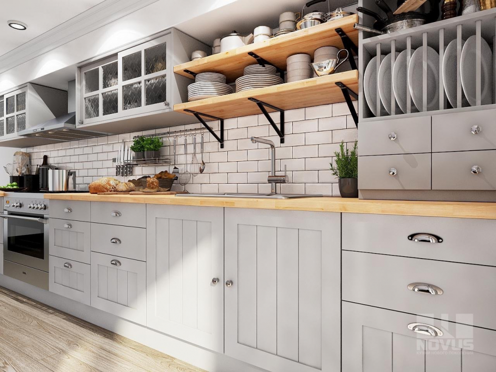 Кухня 7 м2 в скандинавском стиле