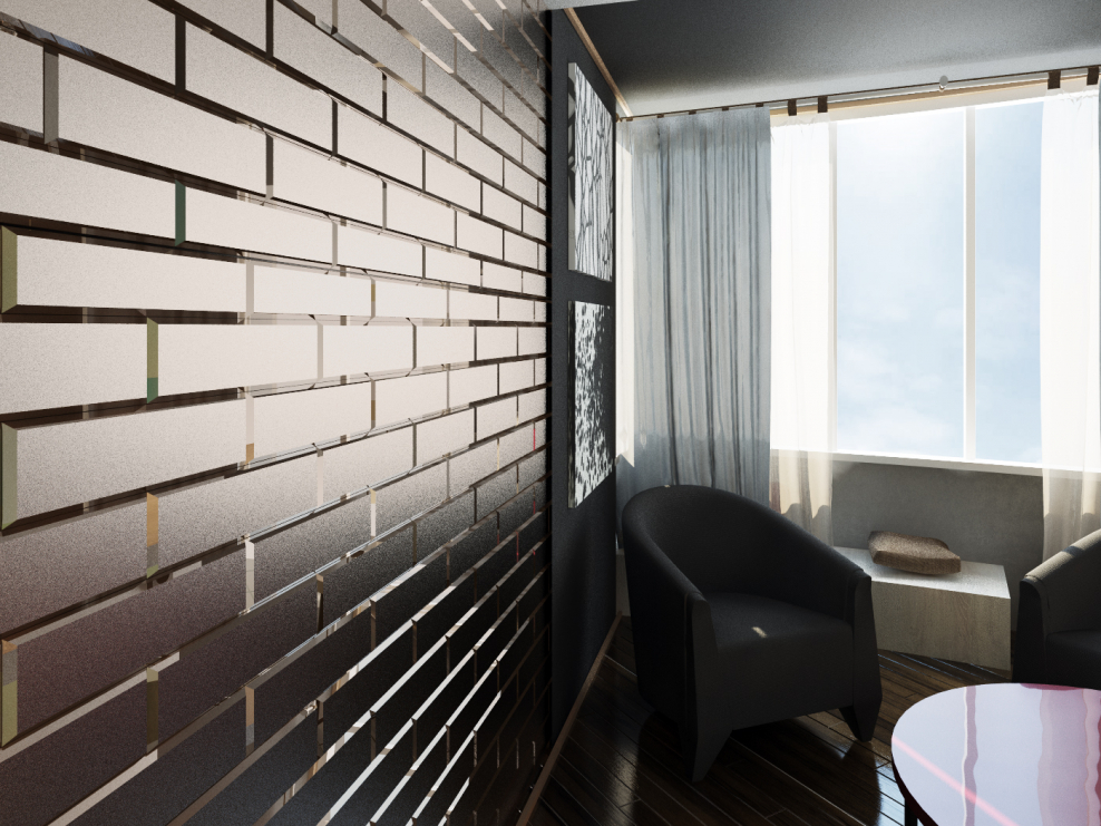 Зеркальная графитовая плитка 240*120