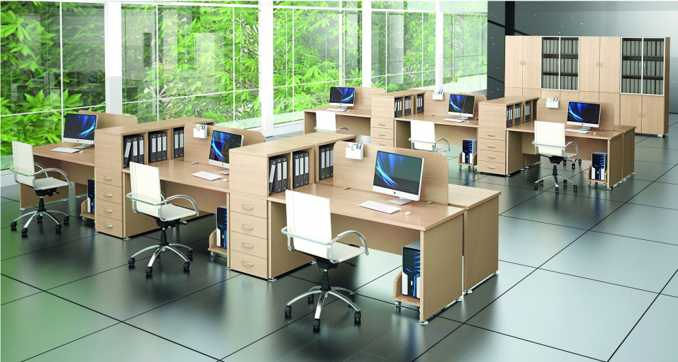 Расположение столов в офисе