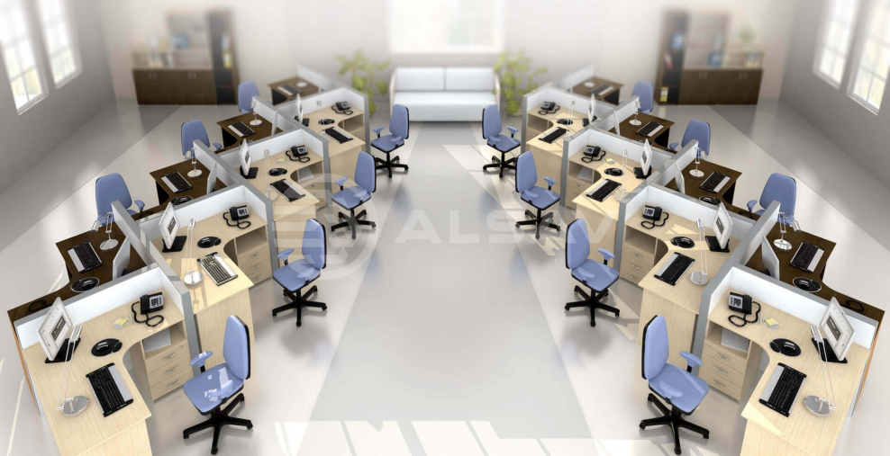 Размещение столов в офисе