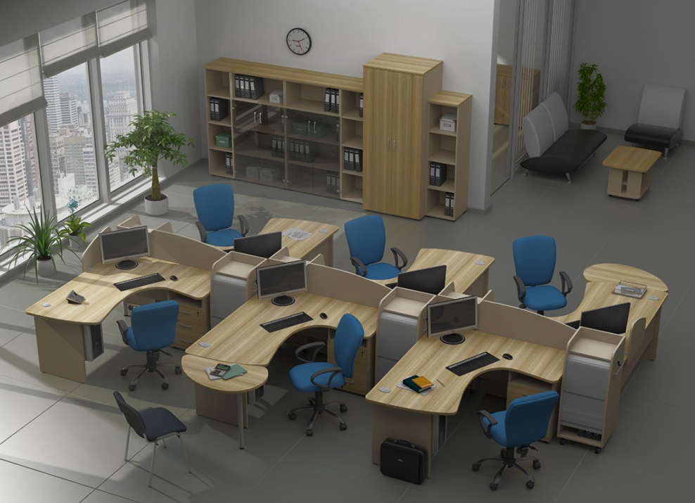 Расстановка в кабинете на 11 человек