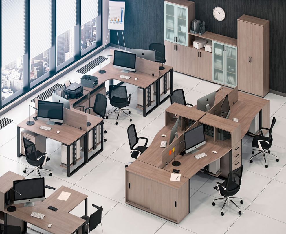 Расстановка столов в офисе