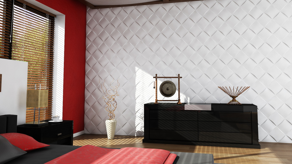 3d гипсовая панель ротанг