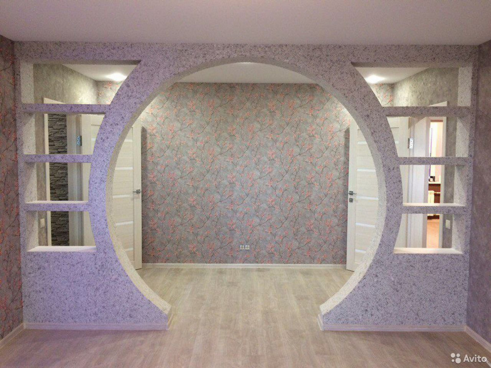 Арка из гипсокартона в коридоре