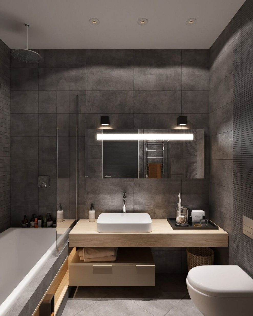 Современная ванная комната 4 кв метра