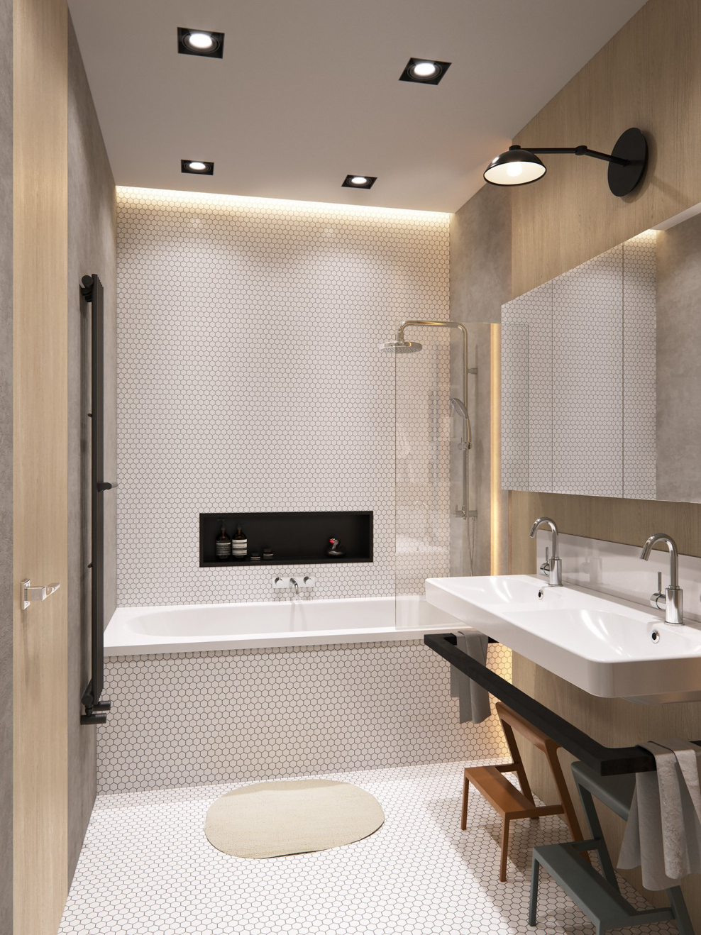 Современная ванная комната с туалетом